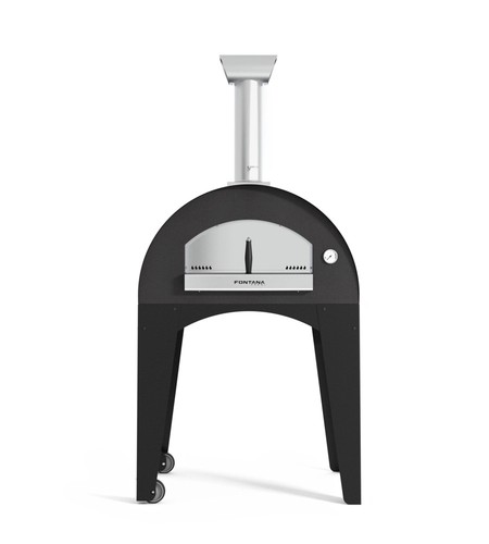 Forno pizza legna con - a,